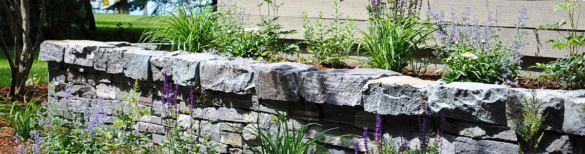 Retaining wall made from stone